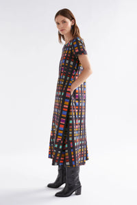 Elk Haki Dress Tessela Print