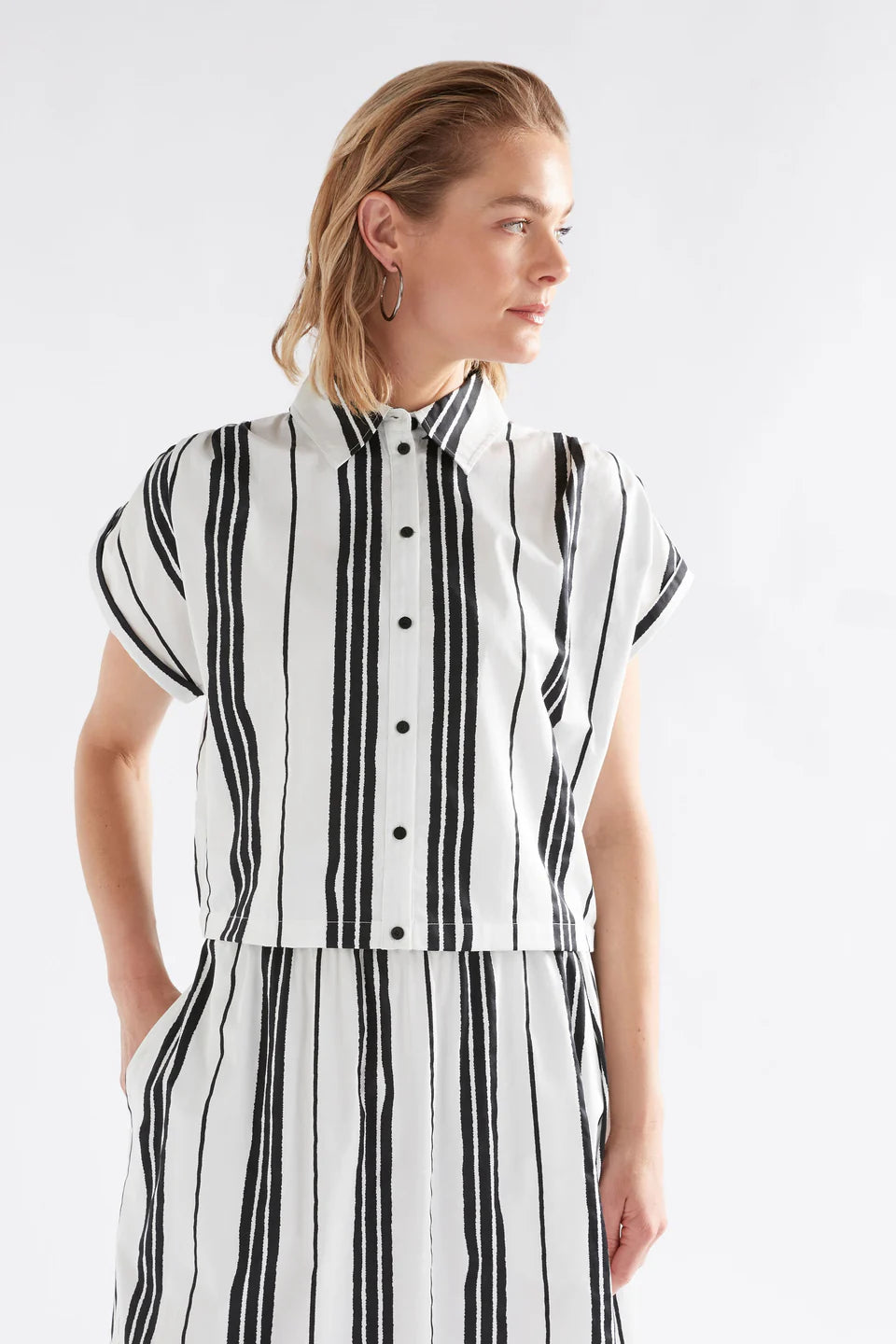 Elk Reza Shirt Fez Print White