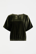 Load image into Gallery viewer, ELK Suuri Gathered Velvet Top Deep Olive
