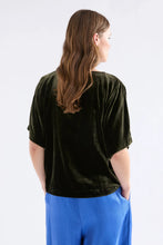 Load image into Gallery viewer, ELK Suuri Gathered Velvet Top Deep Olive
