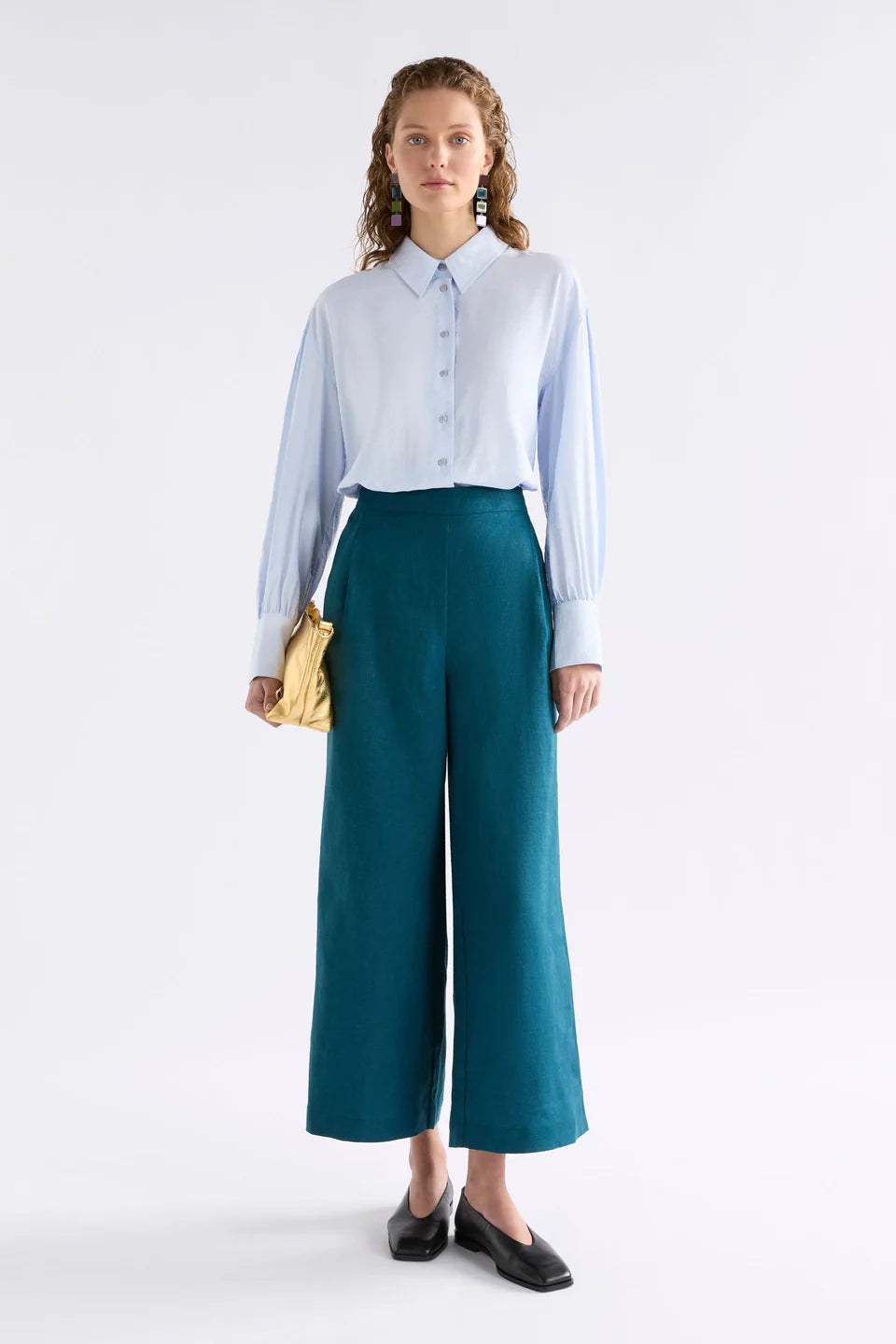 Elk Ilona Linen Pant Peacock