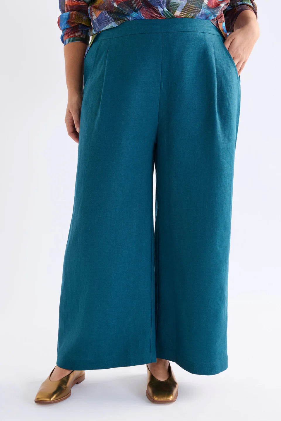 Elk Ilona Linen Pant Peacock