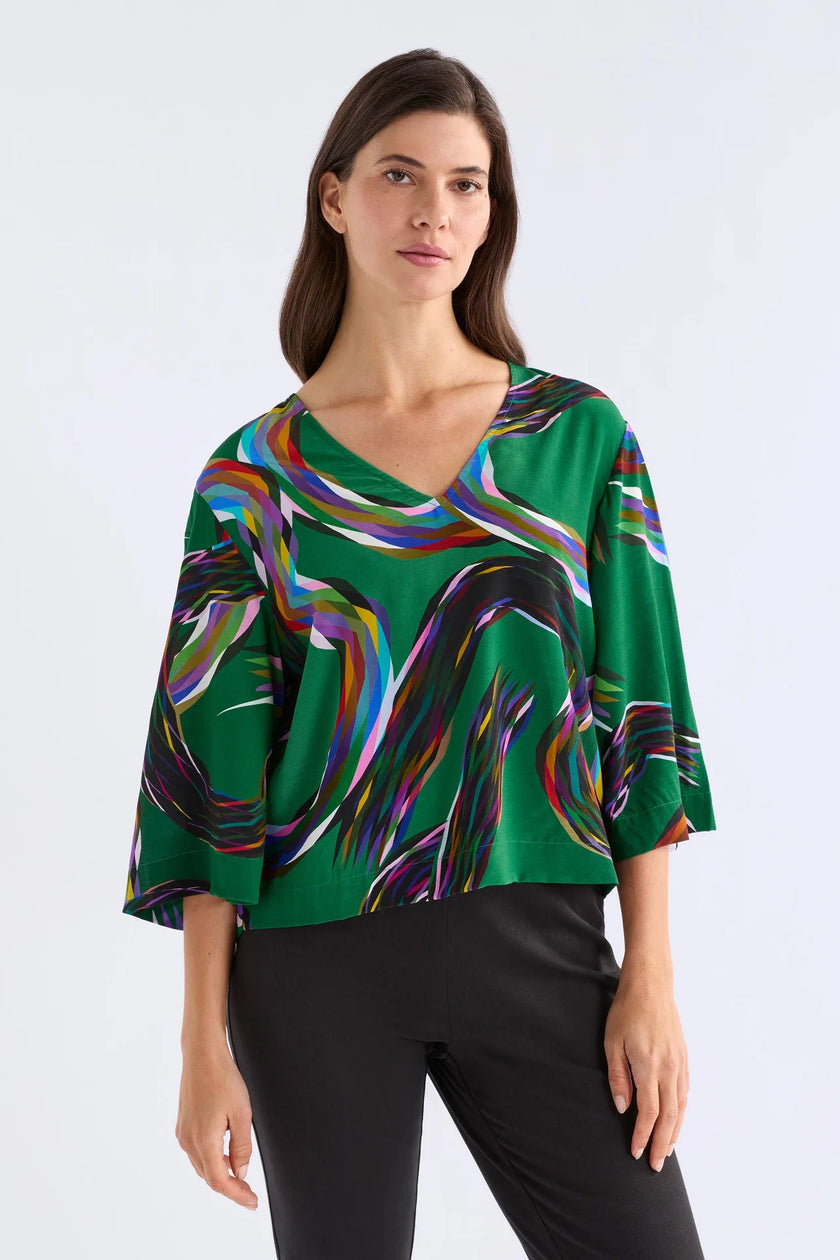 Elk Metz Top Facet Print