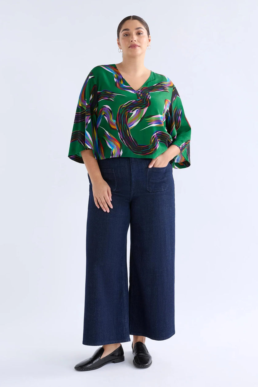 Elk Metz Top Facet Print