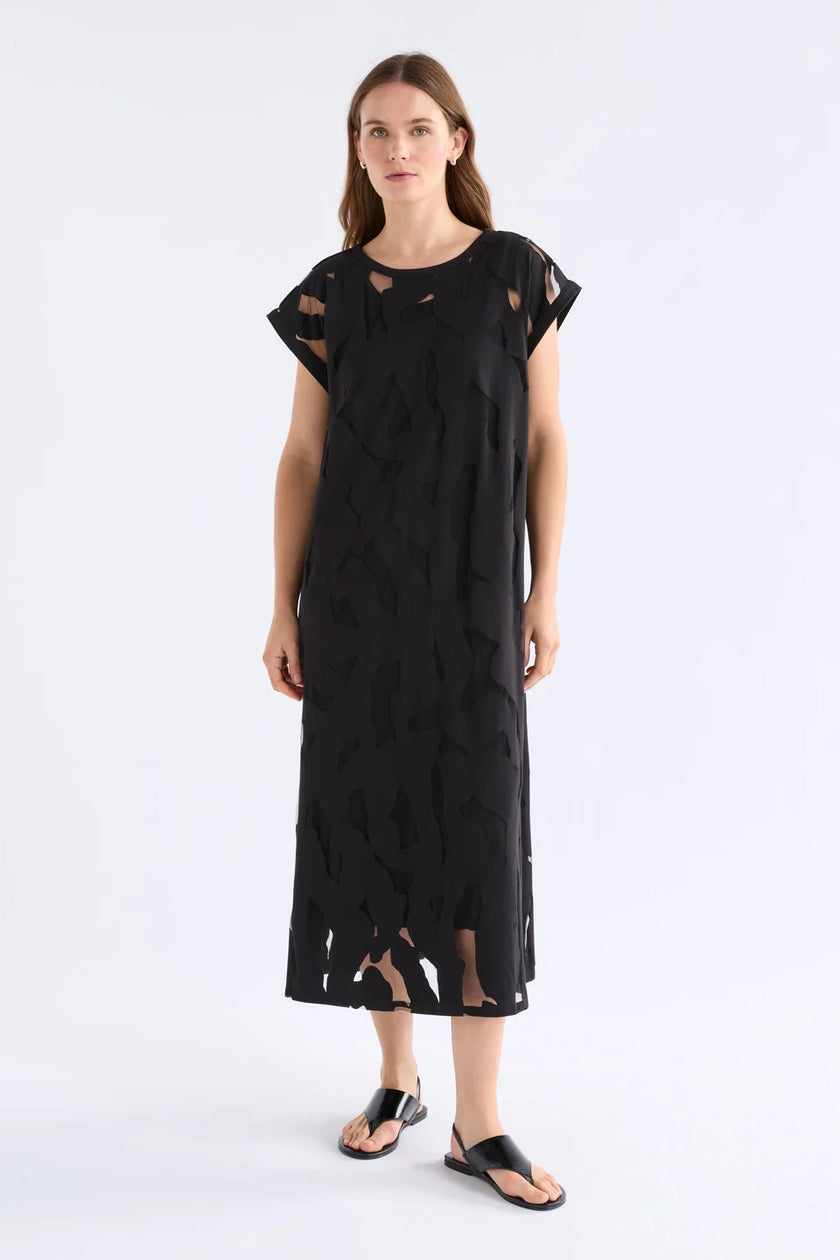 ELK Varr Burnout Dress Black