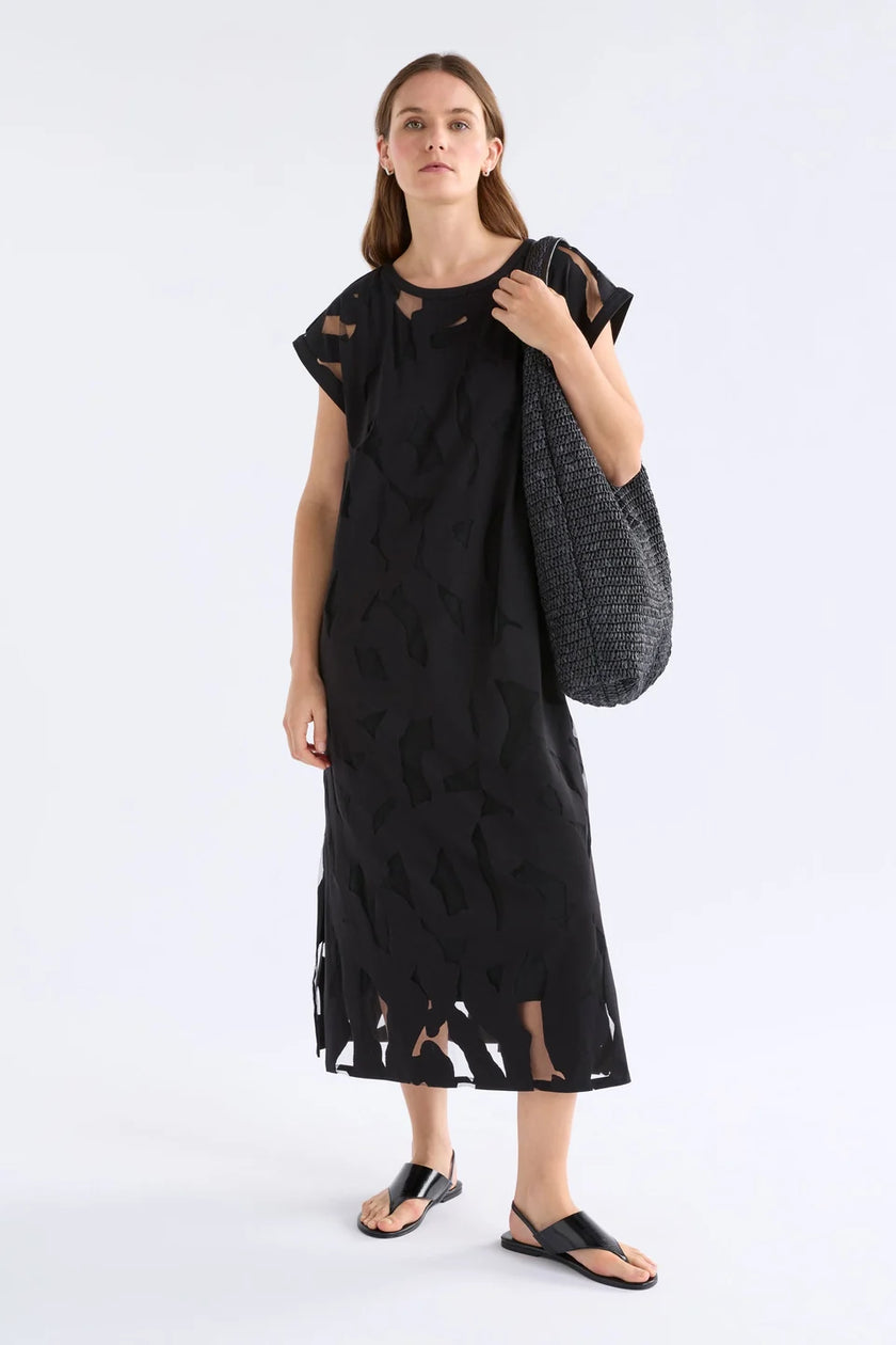 ELK Varr Burnout Dress Black