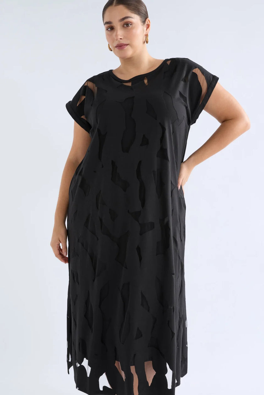 ELK Varr Burnout Dress Black