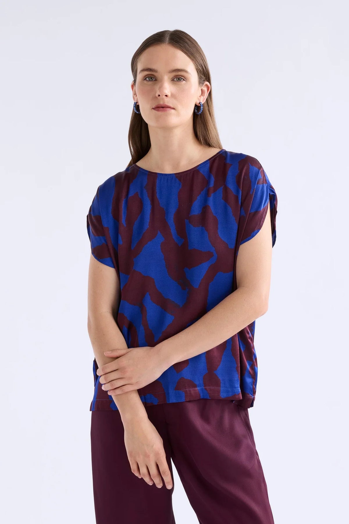 Elk Besa Top Varr Print Shiraz