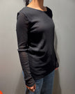M. A. Dainty Groovy Top Black