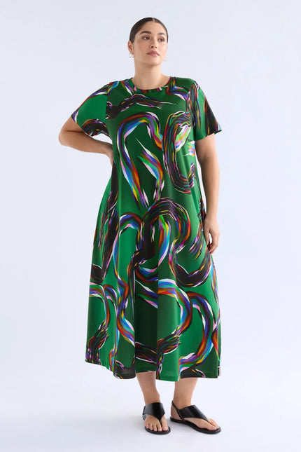 Elk Sigel T-Shirt Dress Facet Print