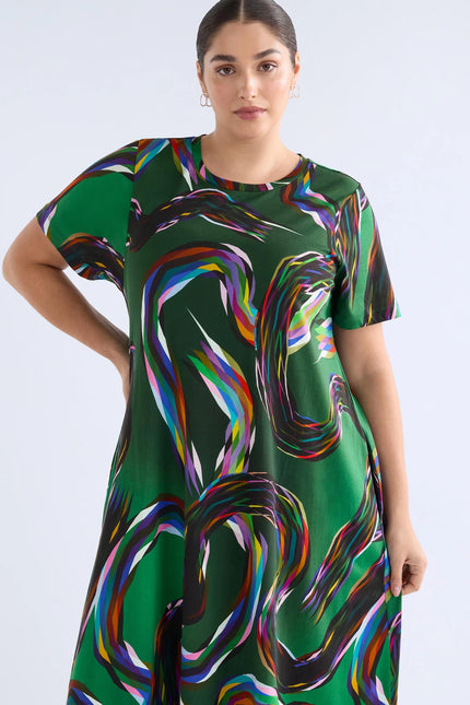 Elk Sigel T-Shirt Dress Facet Print