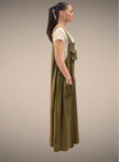 Tibet House GT01 Thick Cotton 3 Pocket Pinafore Dress Khaki