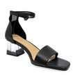 Django & Juliette Mirabel Heel Sandals Black Leather