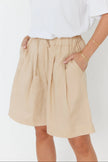 ALEXANDRA Juny Linen Shorts Beige