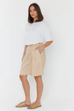 ALEXANDRA Juny Linen Shorts Beige
