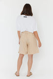 ALEXANDRA Juny Linen Shorts Beige