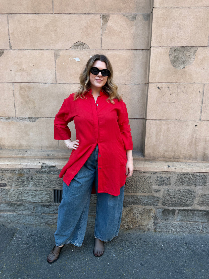 Milkman Long Blouse Salsa