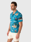 Far Afield Stachio Shirt Island Print Blue Multi