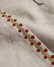 Load image into Gallery viewer, Far Afield Veloso Shirt Embroidered Floral Sand

