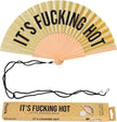 Fisura 'It's F***ing Hot' Hand Fan With Gift Box Gold