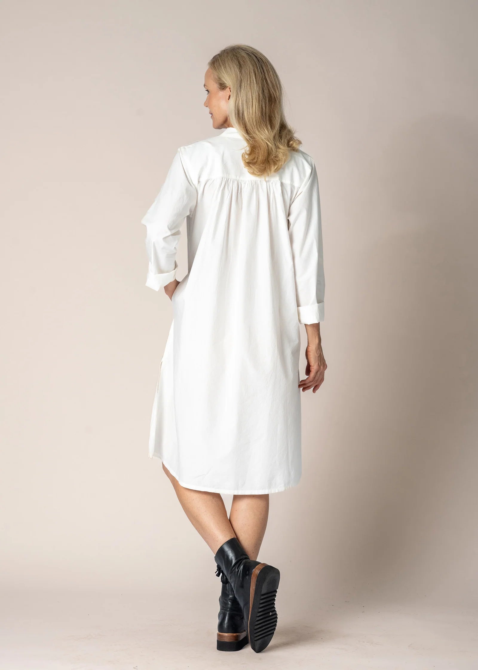 Imagine Fashion Cove Cotton Dress Cream