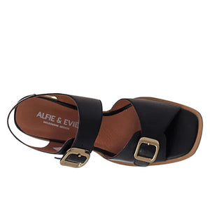 Alfie & Evie Alicia Black Leather