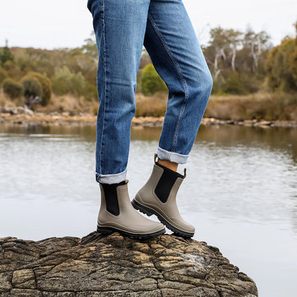 Los Cabos Amelia Rain Boots Khaki