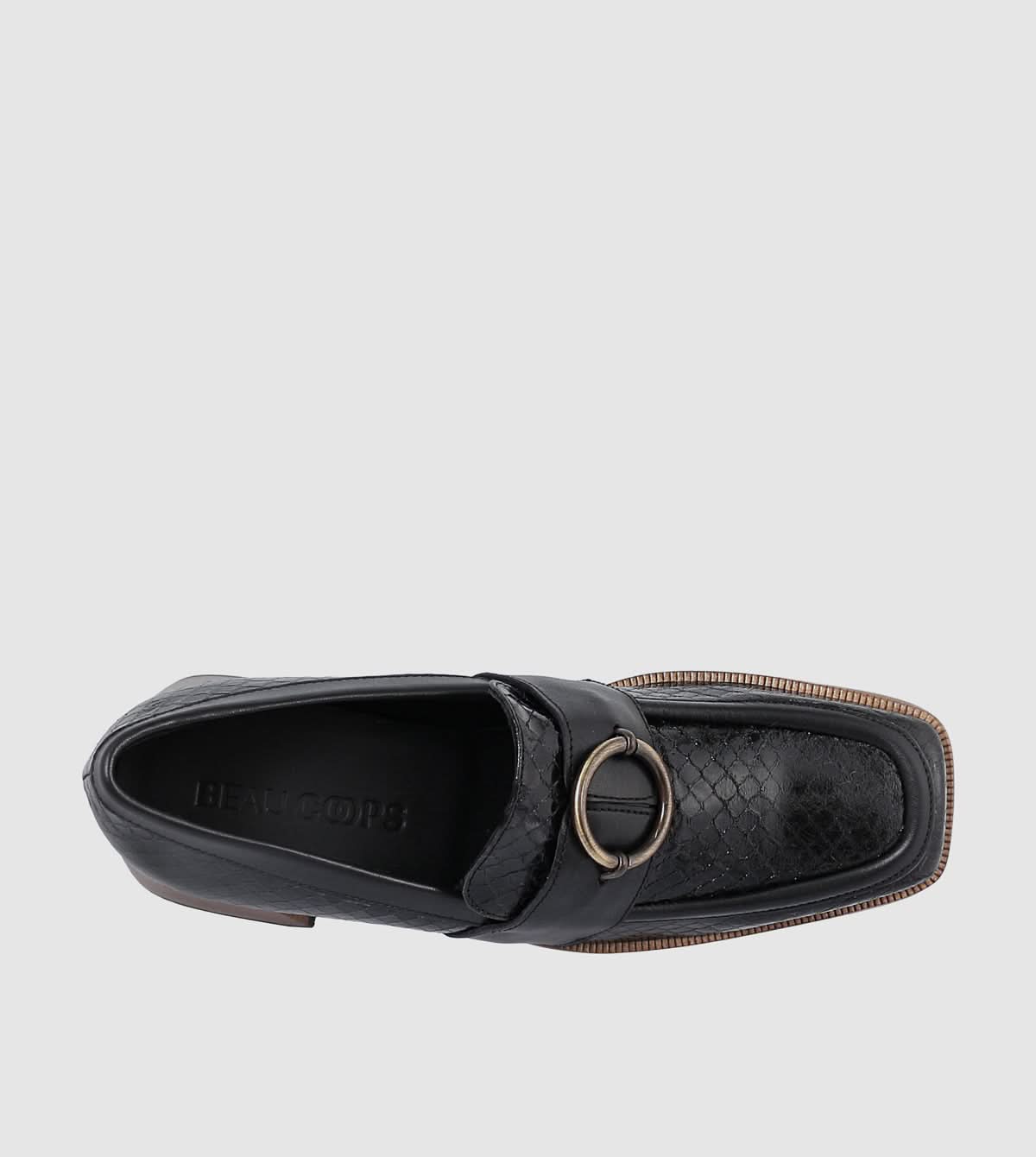 Beau Coops Anella Black Croc Leather