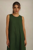 Anannasa Sammy Flare Dress W Sash Green