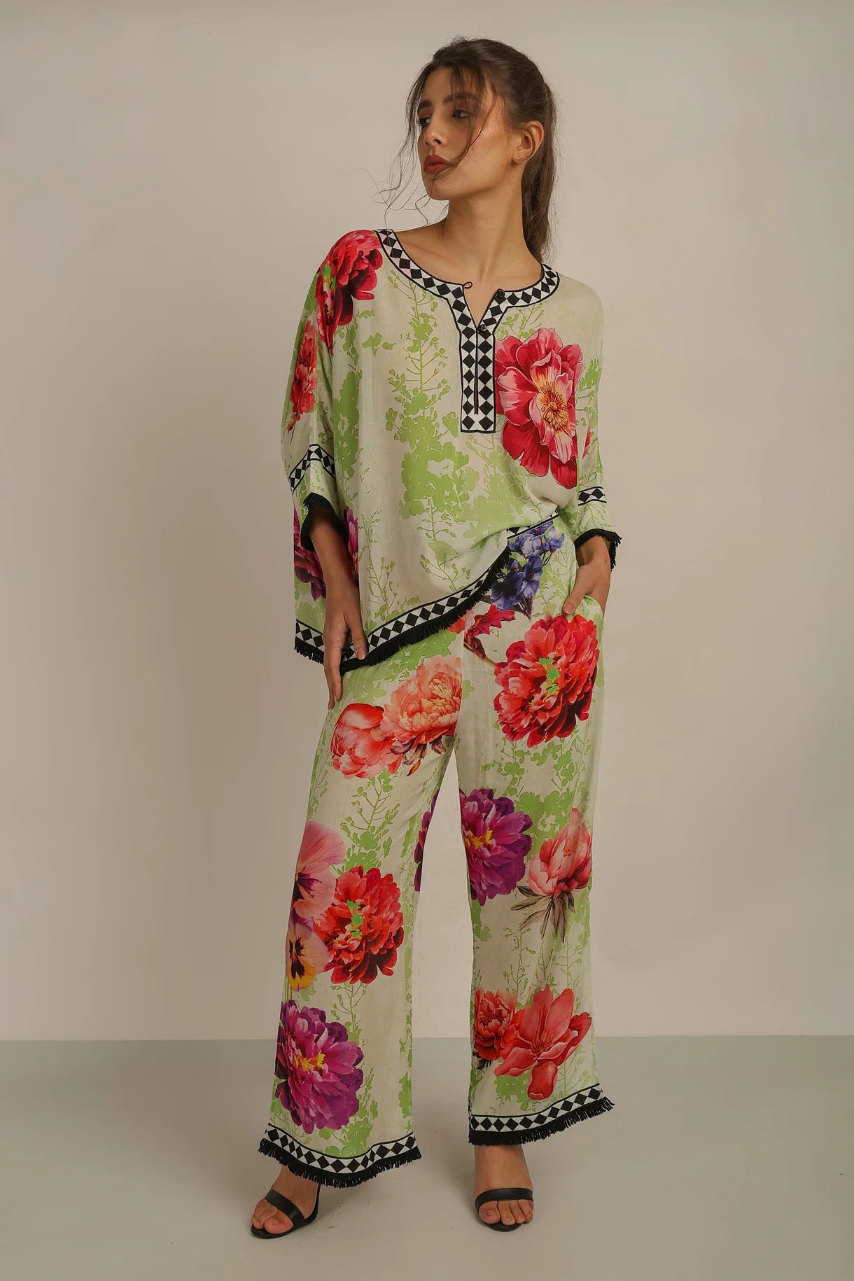 Anannasa Chloe Palazzo Pants Multi