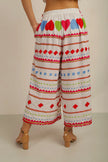 Anannasa Hati Crop Pants White/Multi