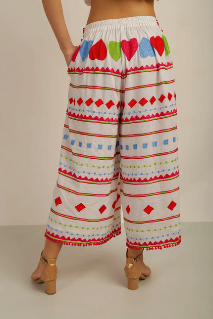 Anannasa Hati Crop Pants White/Multi