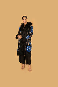 Anannasa Suzy Velvet Coat