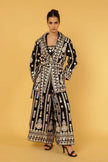 Anannasa Ziggy Short Coat Black With Gold Thread