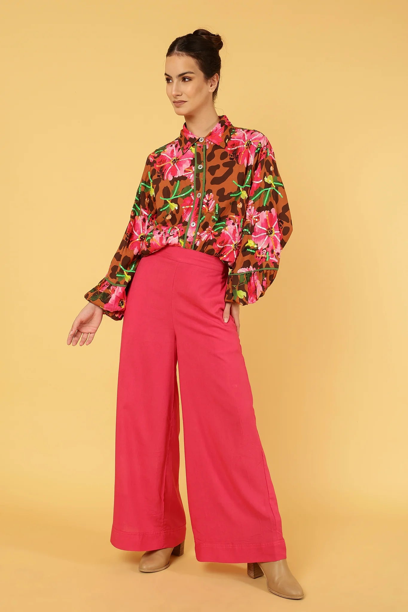 Anannasa Wild Rose Shirt Lined