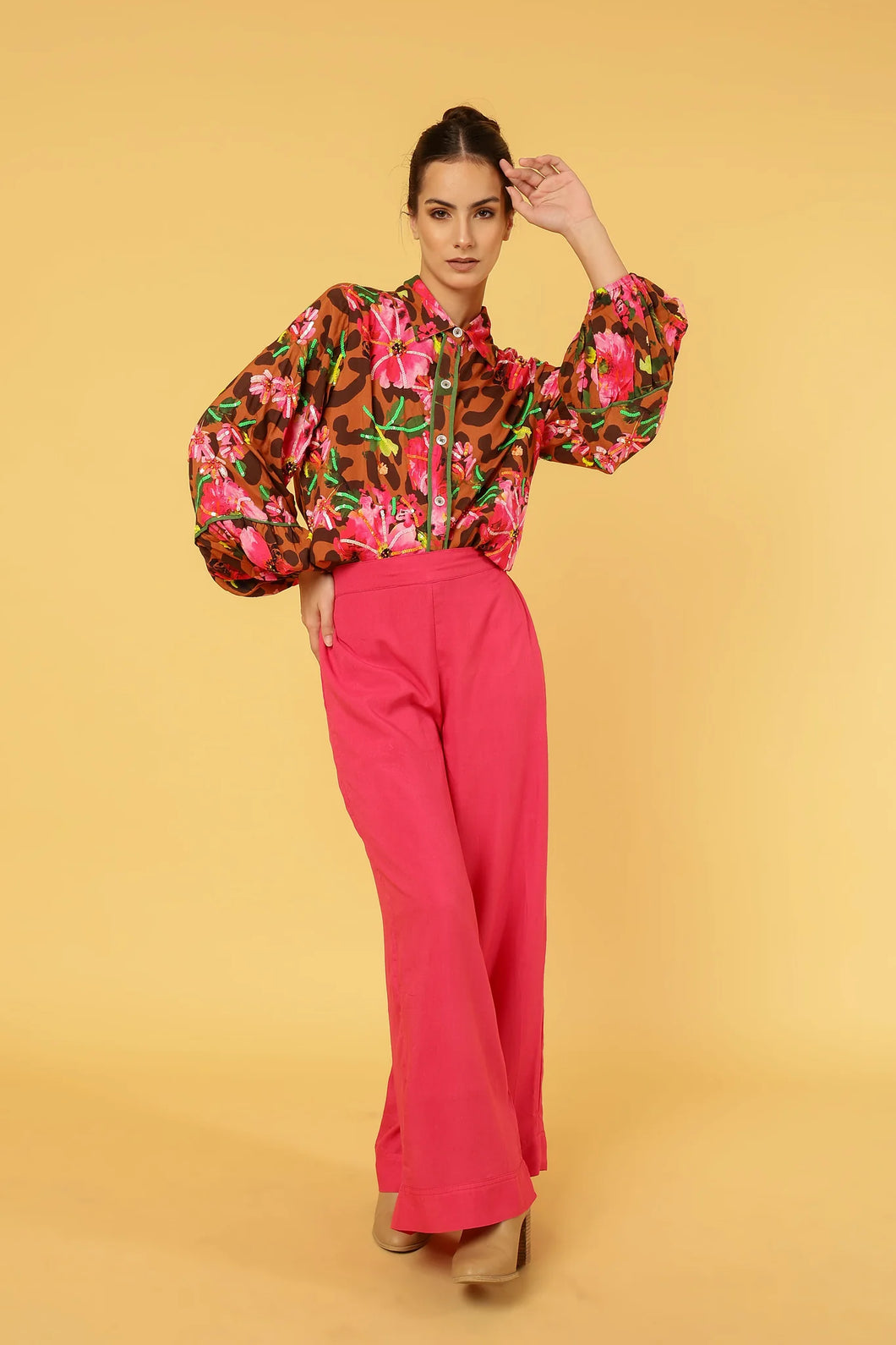 Anannasa Wild Rose Shirt Lined