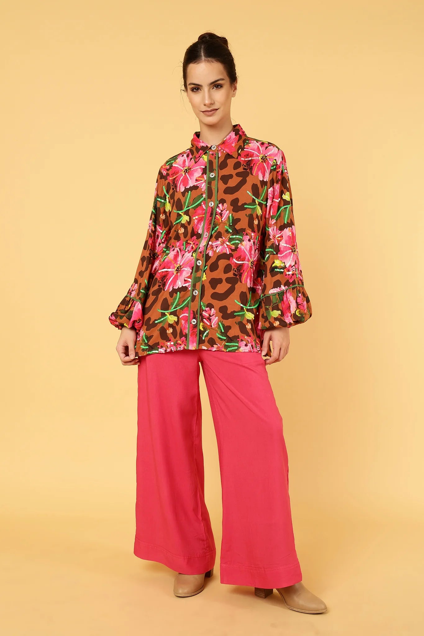 Anannasa Wild Rose Shirt Lined