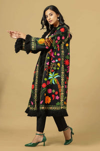 Anannasa Palm Coat Black