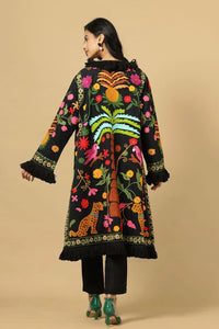 Anannasa Palm Coat Black