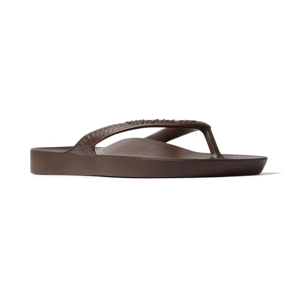 Archies Arch Support Thongs Brown