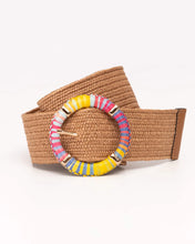 Load image into Gallery viewer, All That Glitters 7401 Belt Caramel Raffia/Multi
