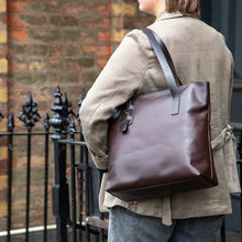 Load image into Gallery viewer, ATKM Marquis Adjustable Leather Tote Australian Chestnut
