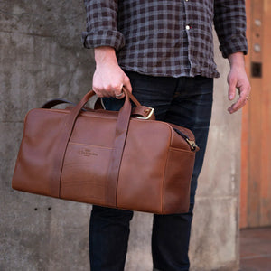 ATKM Marquis Small Leather Duffle Bag Australian Chestnut