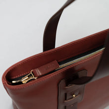 Load image into Gallery viewer, ATKM Marquis Adjustable Leather Tote Australian Chestnut
