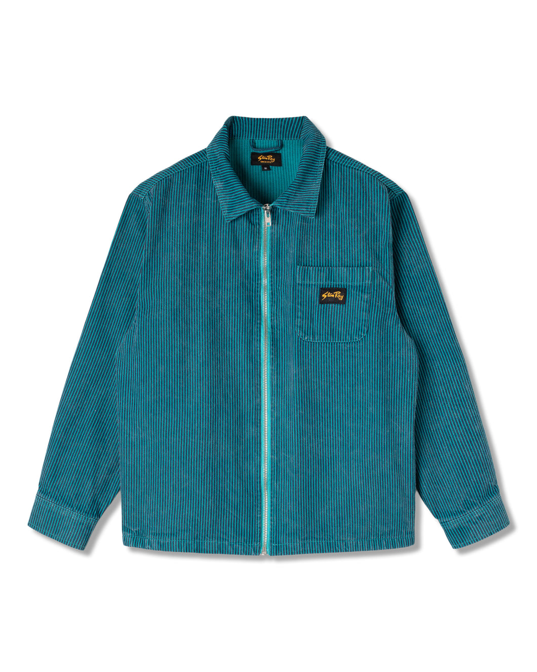 Stan Ray Zip Shirt Teal Hickory