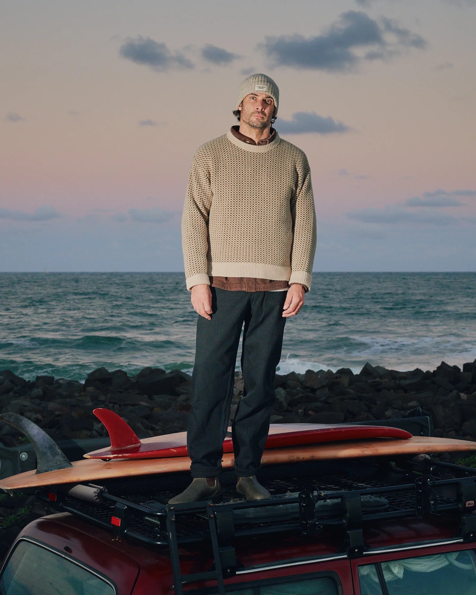 McTavish Merino Cable Knit Brown Multi