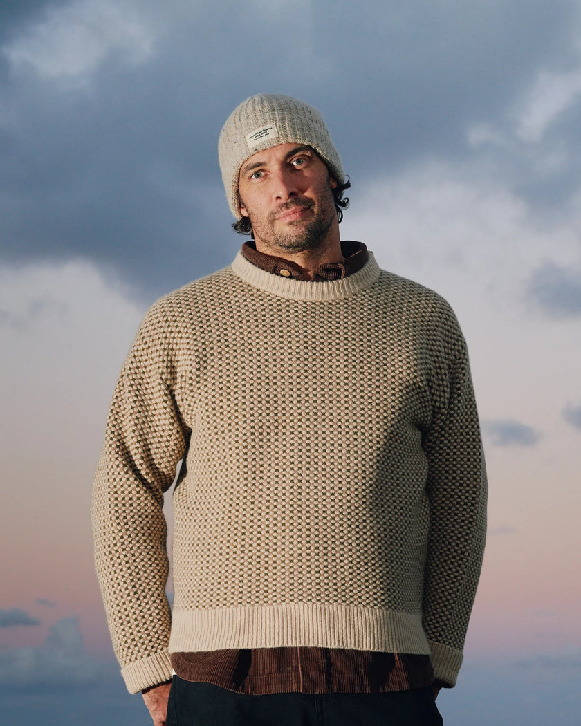 McTavish Merino Cable Knit Brown Multi