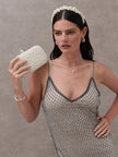 Angels Whisper Blair Pearl Statement Headband White