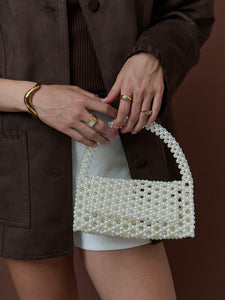 Angels Whisper Camilia Beaded Pearl Clutch