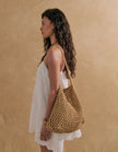 Angels Whisper Marcie Knotted Net Shoulder Bag Tan